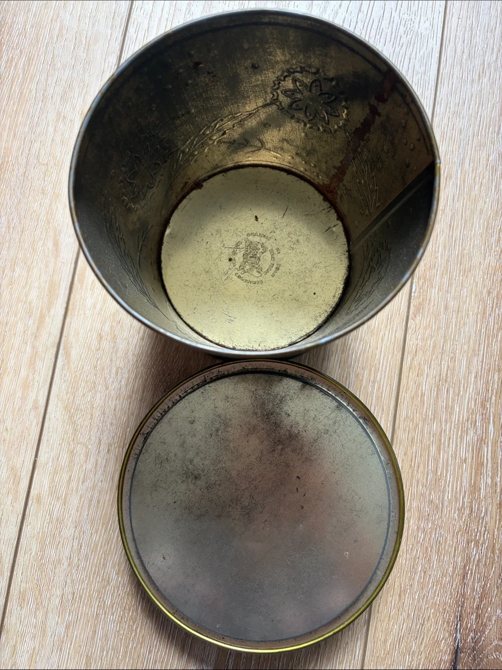 Vintage Baret Ware Art Grace Tin Container Art Deco Baretware Made in England